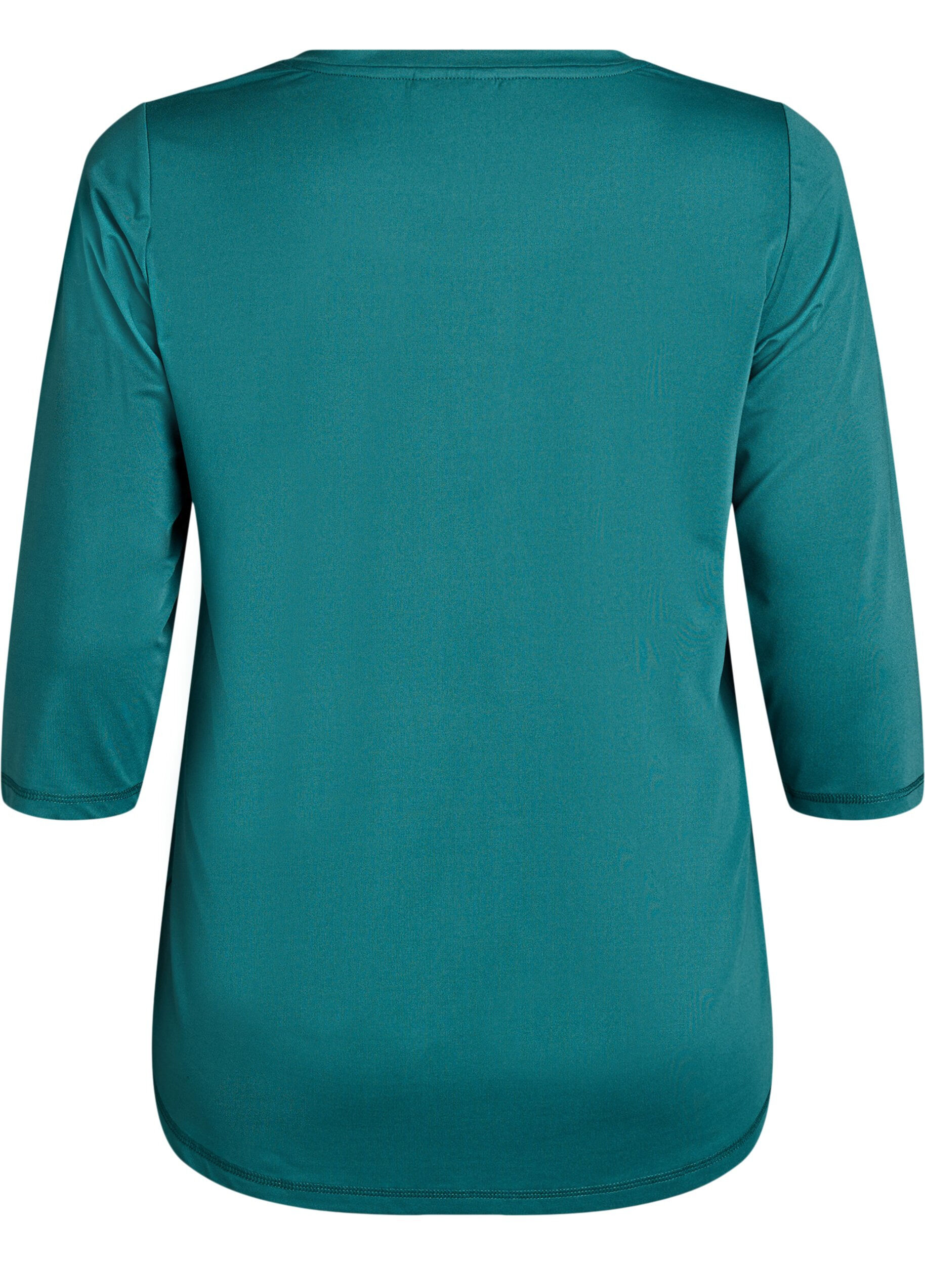 Zizzi Training blouse met 3/4 mouwen, Groen, Packshot image number 1