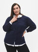Gebreid vest van viscose met knopen, Navy Blazer, Model image number 0