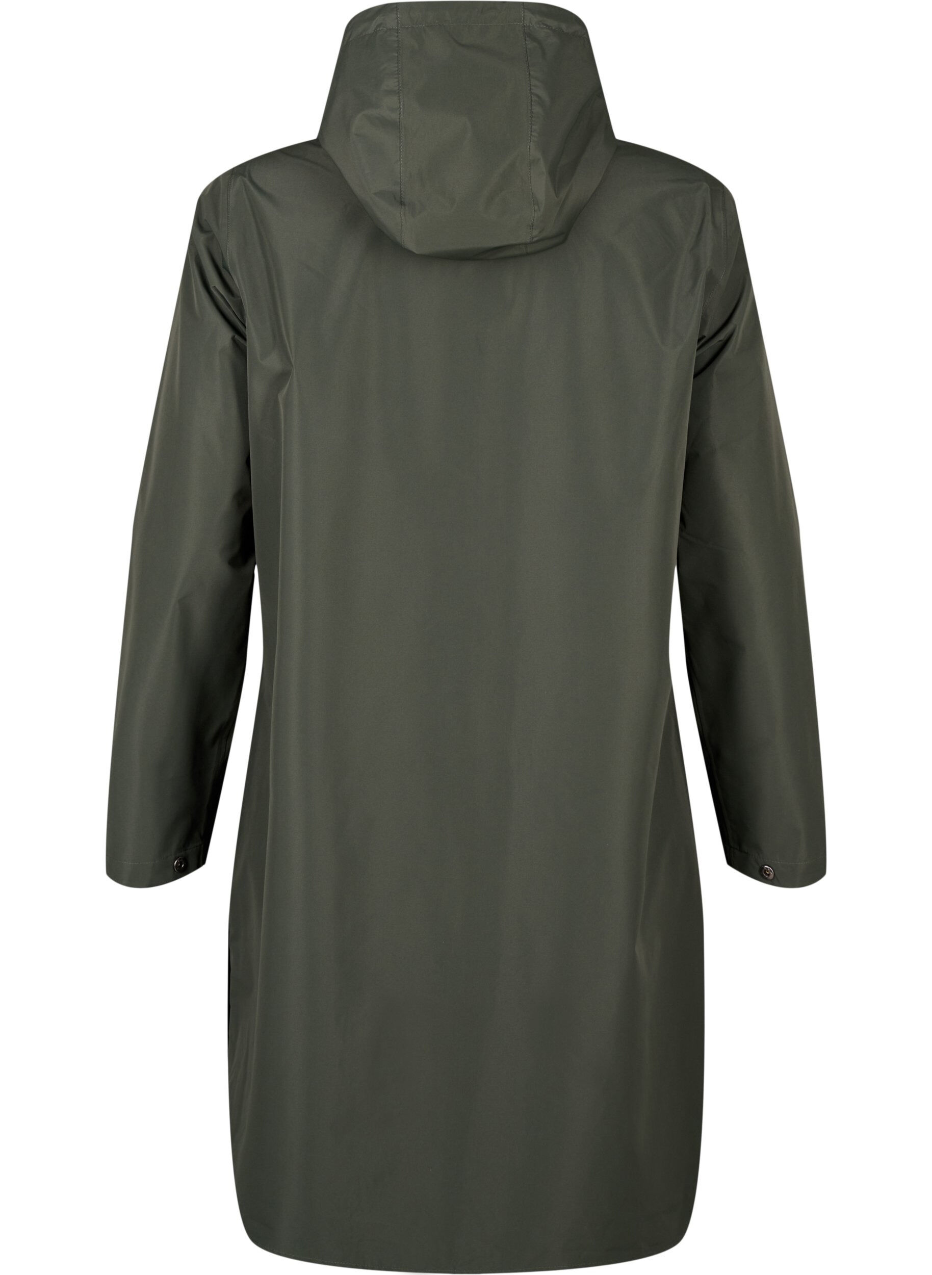 ZizziRegenjas met zakken en capuchon, Groen, Packshot image number 1