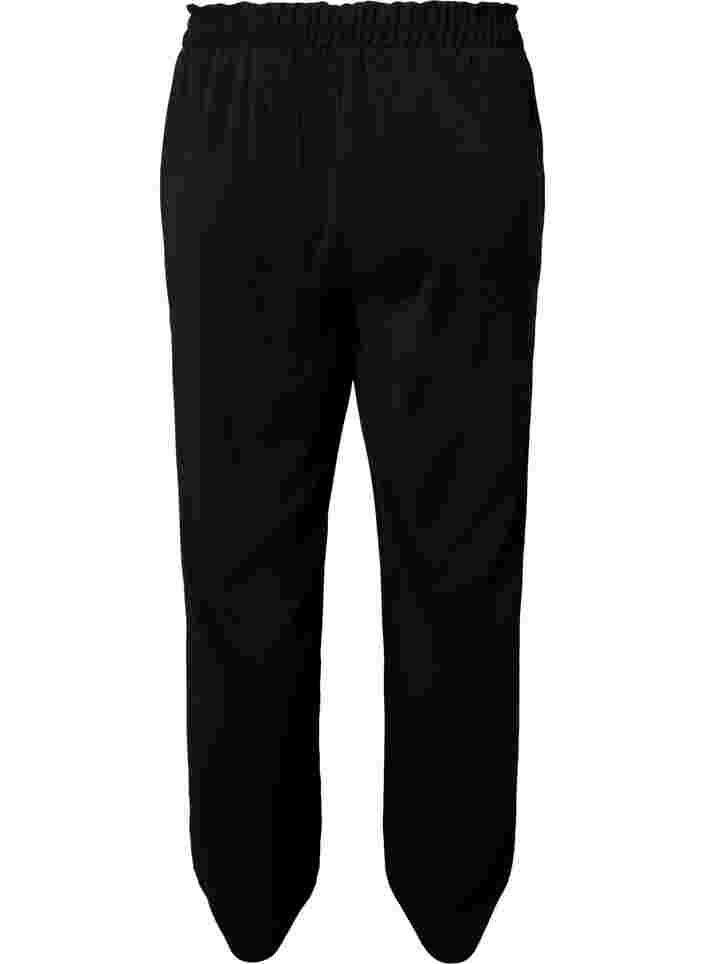 Uitlopende broek met zakken, Black, Packshot image number 1