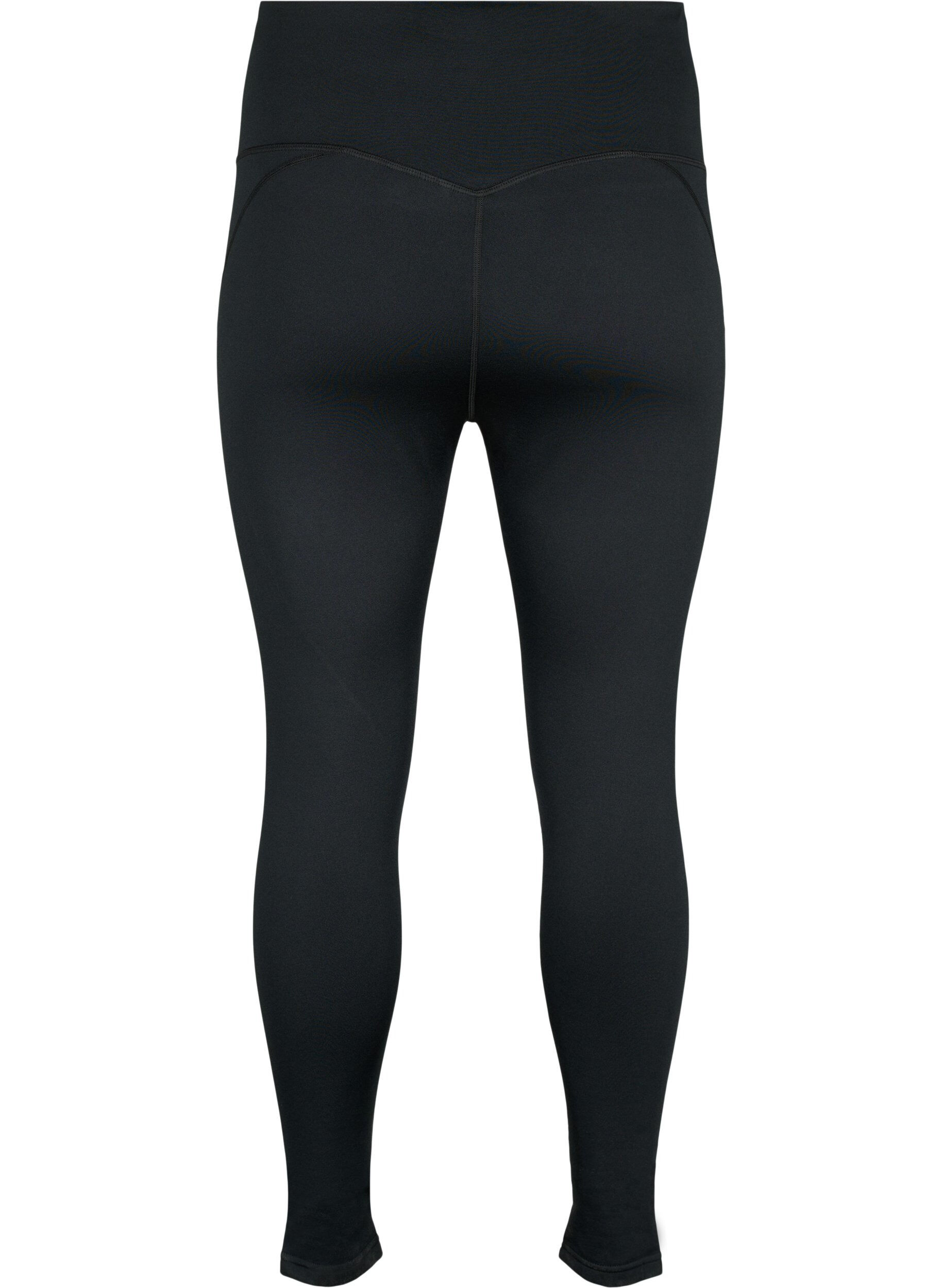 Zizzi Sportlegging met fleecevoering, Zwart, Packshot image number 1