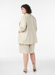 Bermuda shorts met hoge taille in linnen en viscose, Beige, Model image number 2
