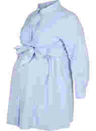 Zwangerschapsjurk van katoen, Blue Stripe