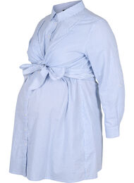 Zwangerschapsjurk van katoen, Blue Stripe, Packshot