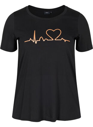 Slaap t-shirt, Black HEART COPPER, Packshot image number 0
