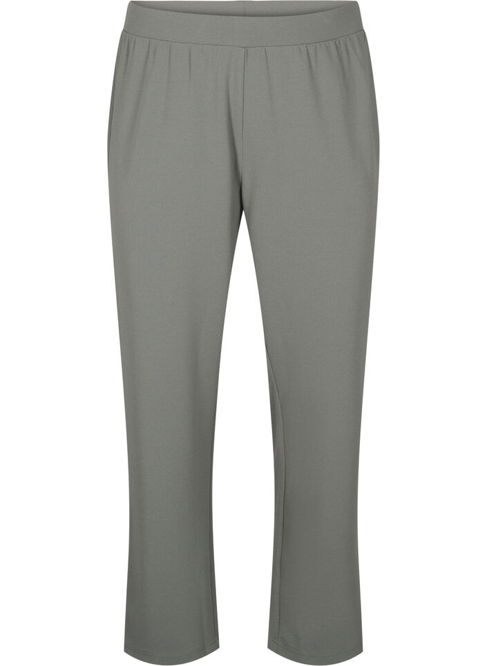 Broek met rechte pasvorm, Grijs, Packshot image number 0