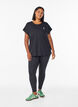 Effen gekleurd trainingsshirt, Zwart, Model image number 1