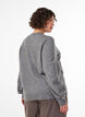 Cardigan in zacht breisel met goudkleurige knopen, Grijs, Model image number 2