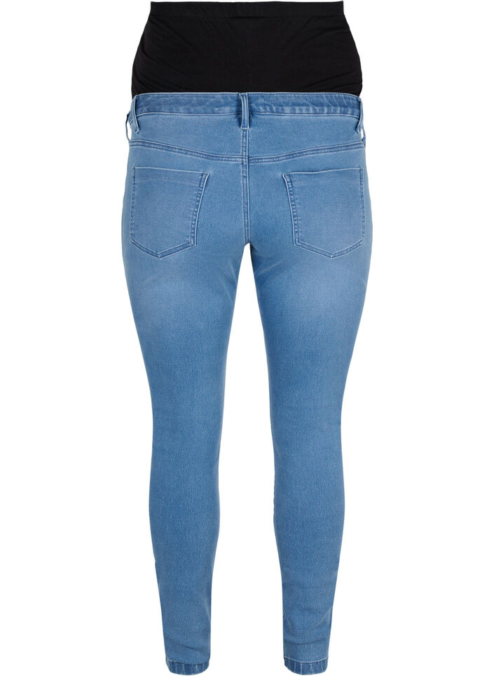 Zwangerschapsjegging van katoenmix, Light blue denim, Packshot image number 1