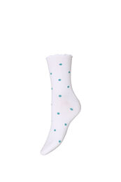 Katoenen sokken met patronen, Wit