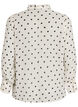 Viscose blouse met een ruchekraag, Wit, Packshot image number 1