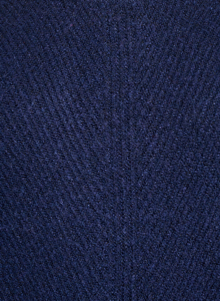 Gebreide trui met diagonale structuur en raglanmouwen, Blauw, Packshot image number 2