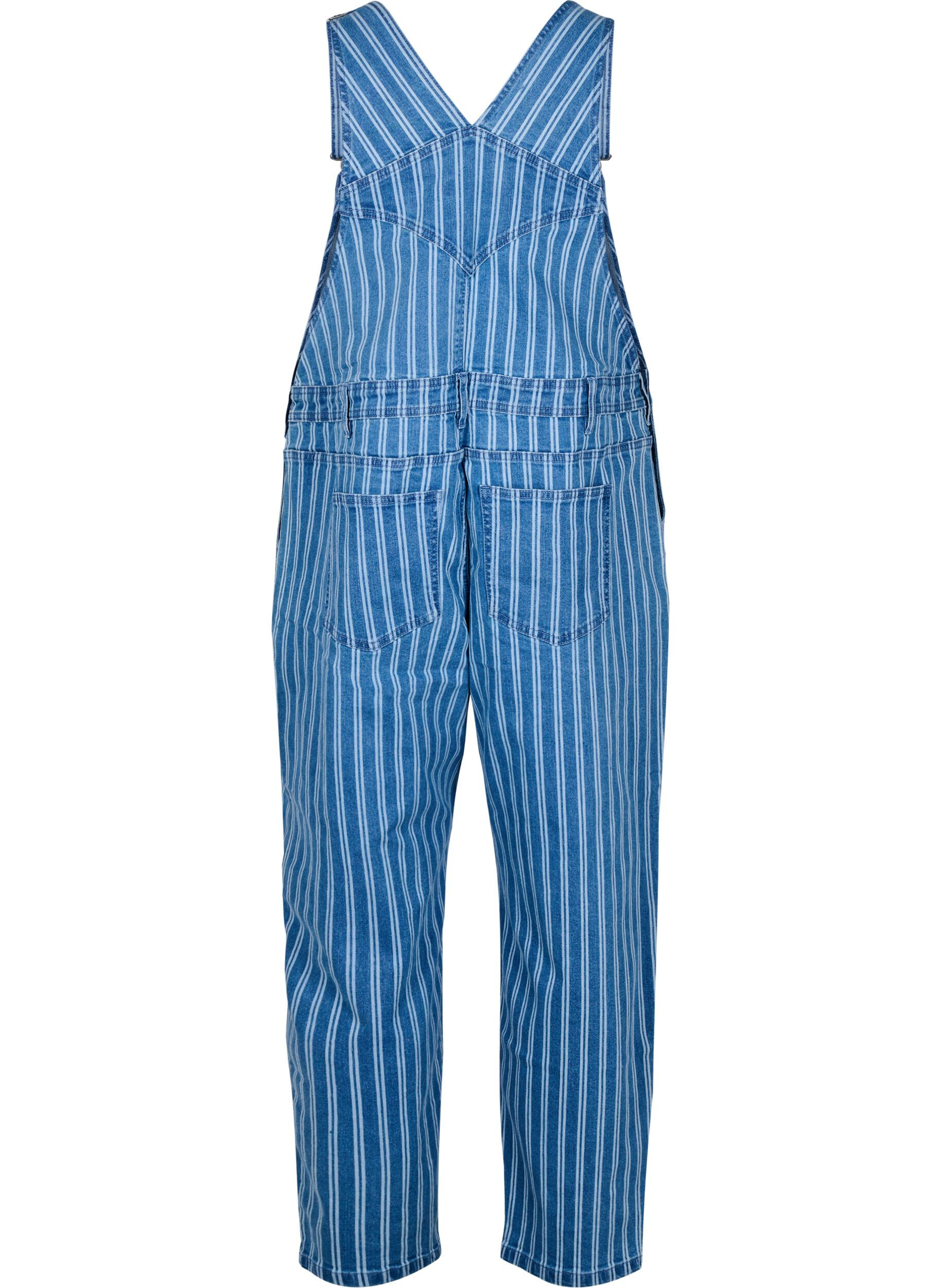 Zizzi Denim overalls, Blauw, Packshot image number 1