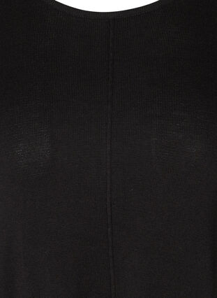 Gebreide blouse met a-lijn, Black, Packshot image number 2