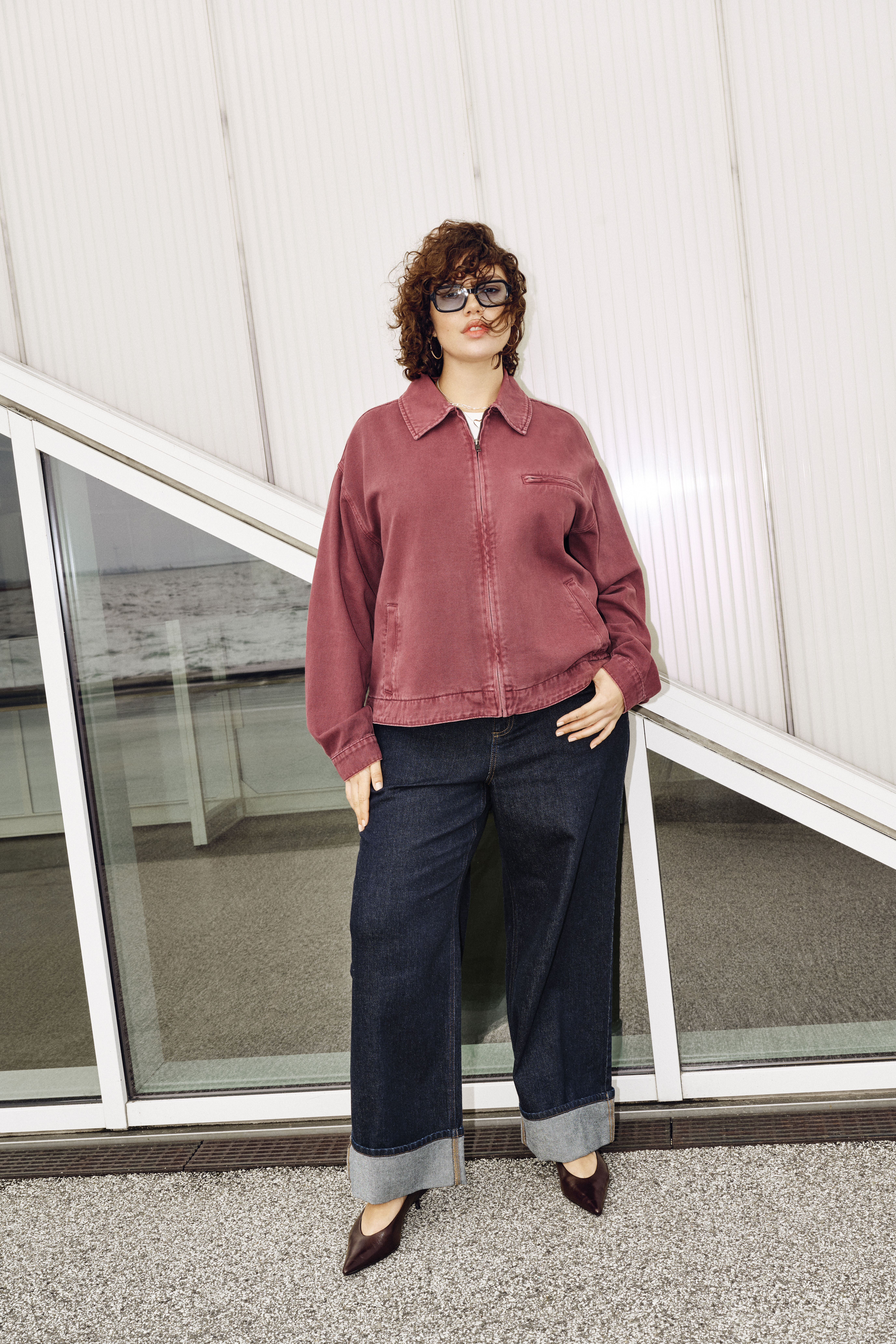 Zizzi Gekleurde spijkerjas, , Model