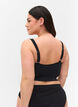 One-shoulder bikinitop, Black, Model image number 1