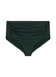 High waist bikinibroekje met drapering, Groen