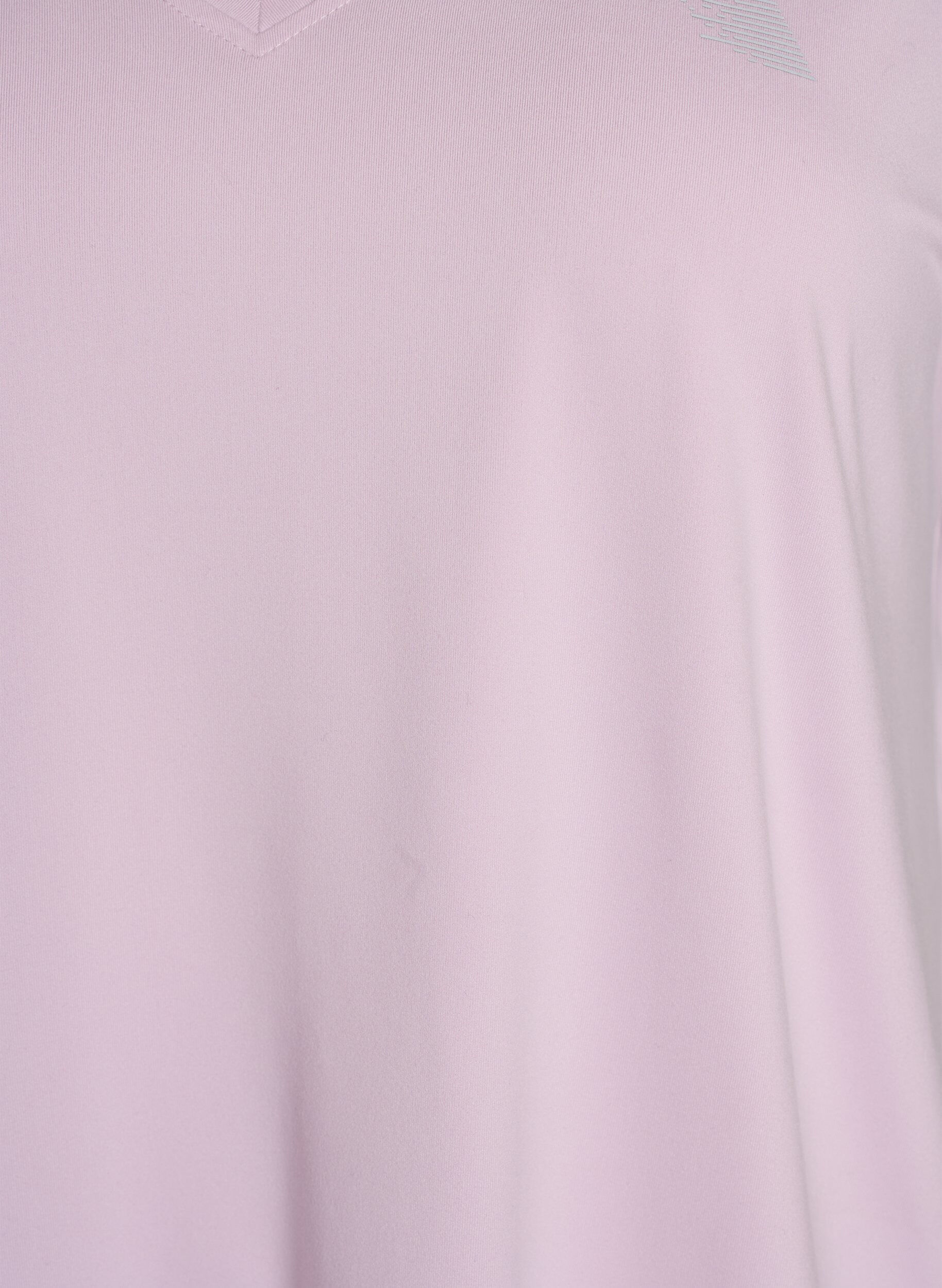 Zizzi Losvallend trainings-T-shirt met V-hals, Paars, Packshot image number 2