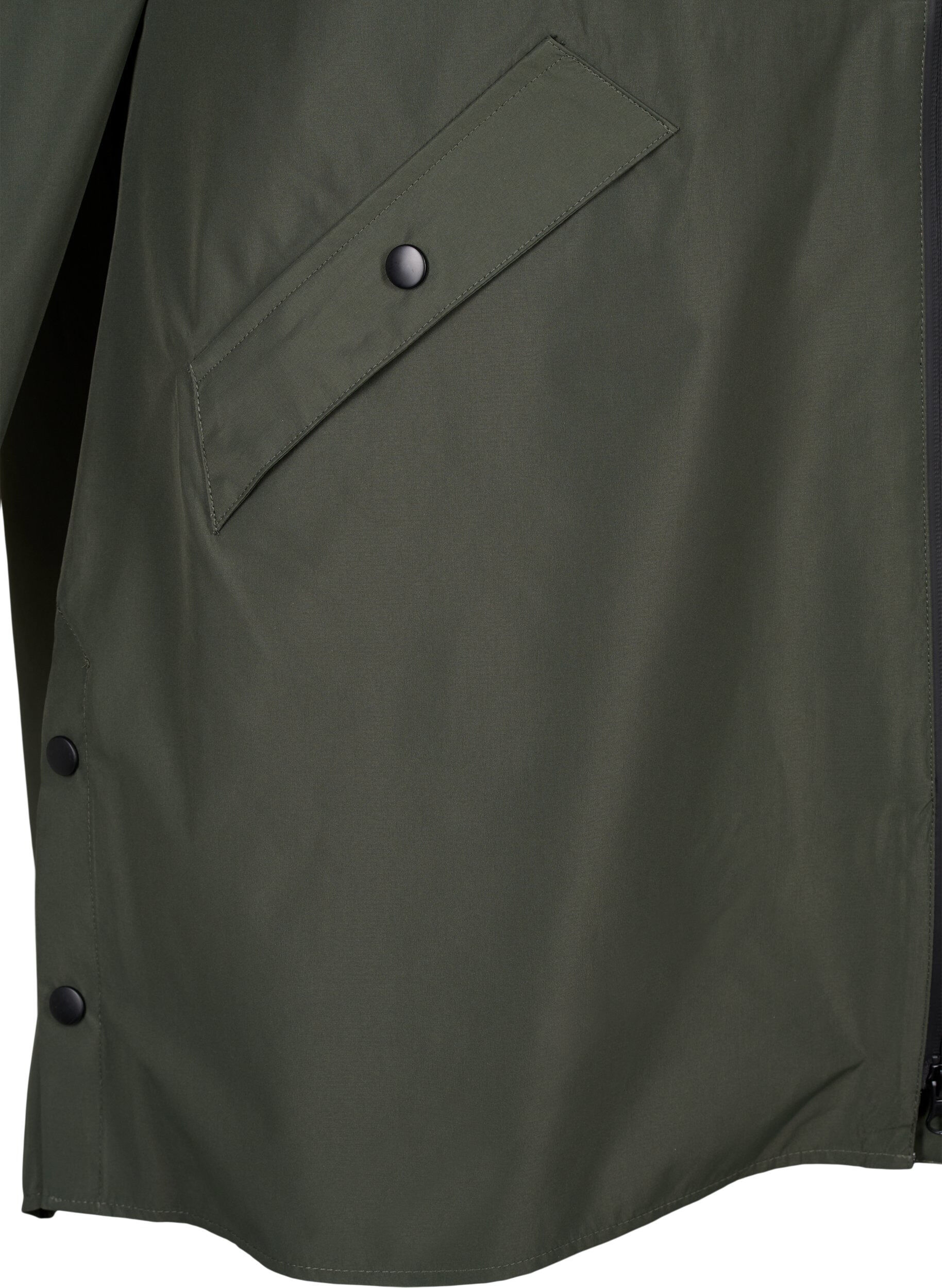 ZizziRegenjas met zakken en capuchon, Groen, Packshot image number 3