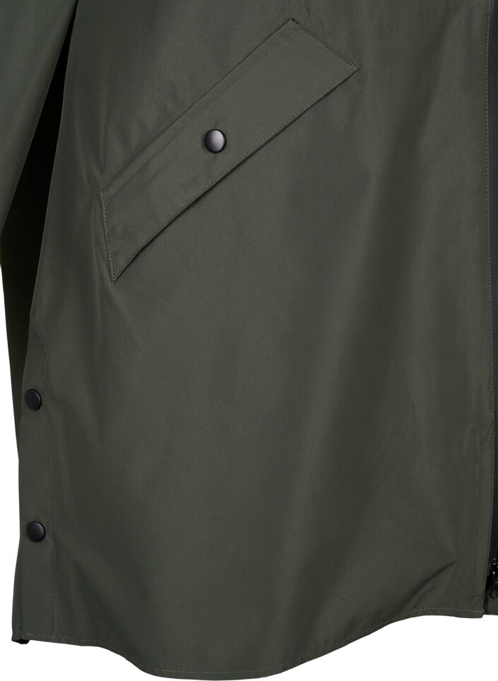 Regenjas met zakken en capuchon, Groen, Packshot image number 3