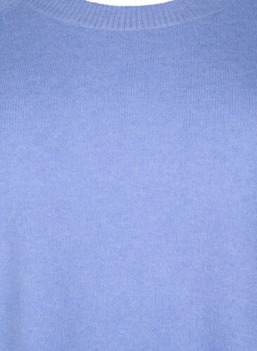 Gemêleerde gebreide blouse met knopen, Lavender Lustre, Packshot image number 2