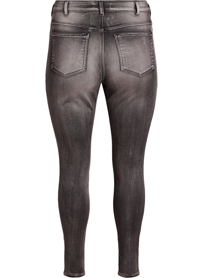 Super slim Amy jeans met hoge taille, Grijs, Packshot image number 1