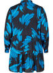 Viscose tuniek met rits en print, Dark Blue AOP, Packshot image number 1