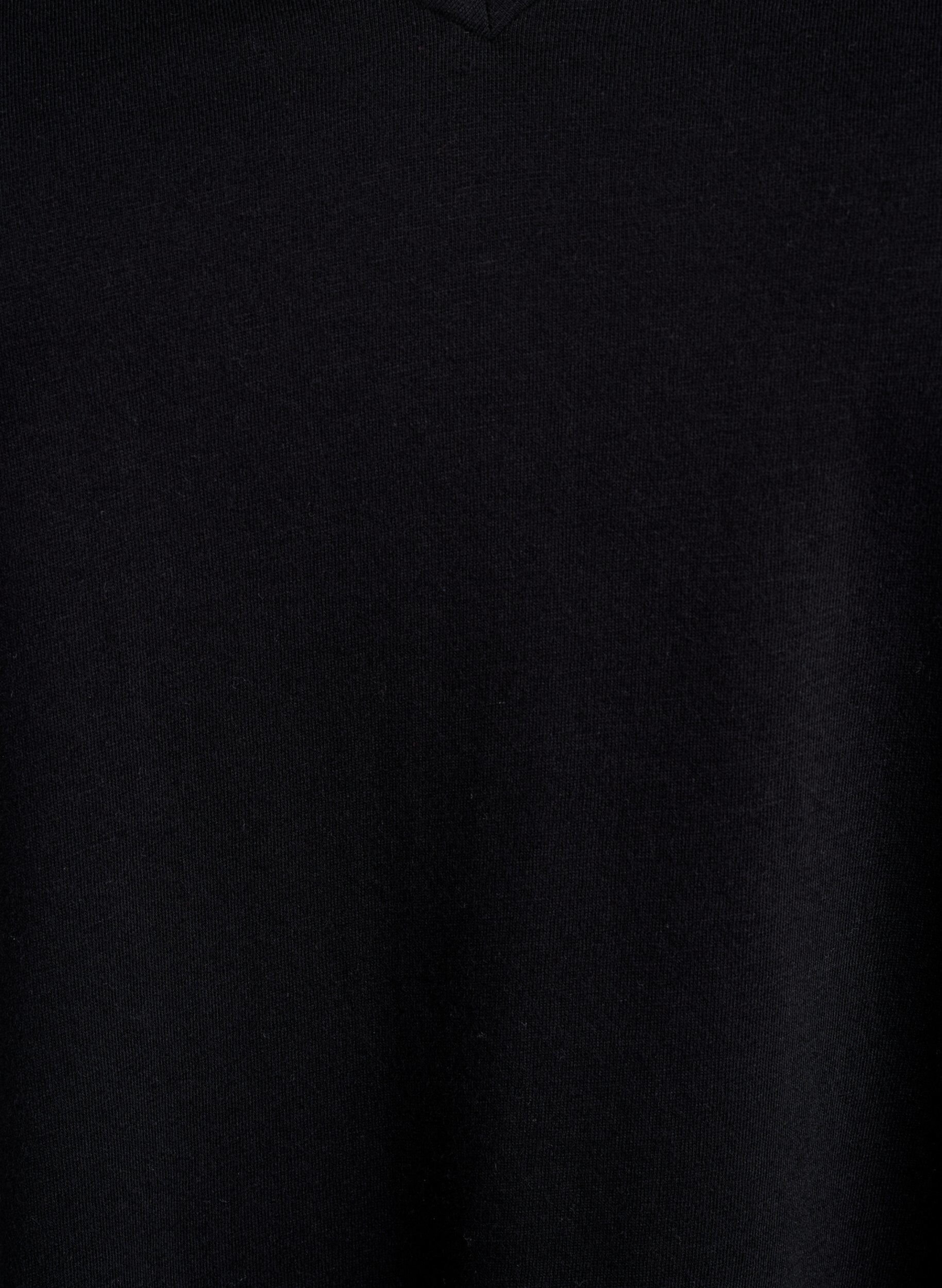 Zizzi 2-pack T-shirts met V-hals, Zwart, Packshot image number 2