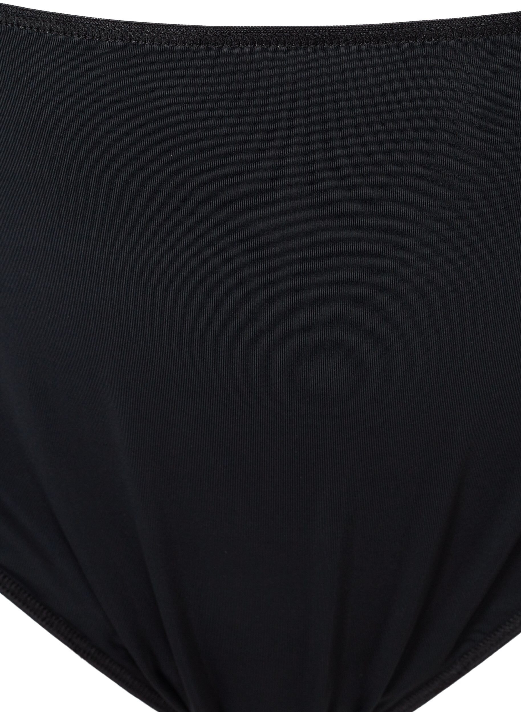 Zizzi 3-pack g-string met kanten rand, Zwart, Packshot image number 2