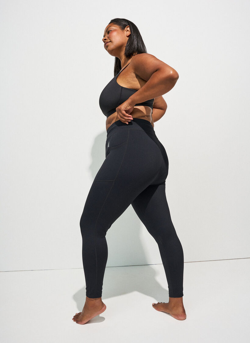 7/8 training panty met zakken, Zwart, Model image number 2