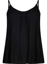Strap top in viscose, Zwart