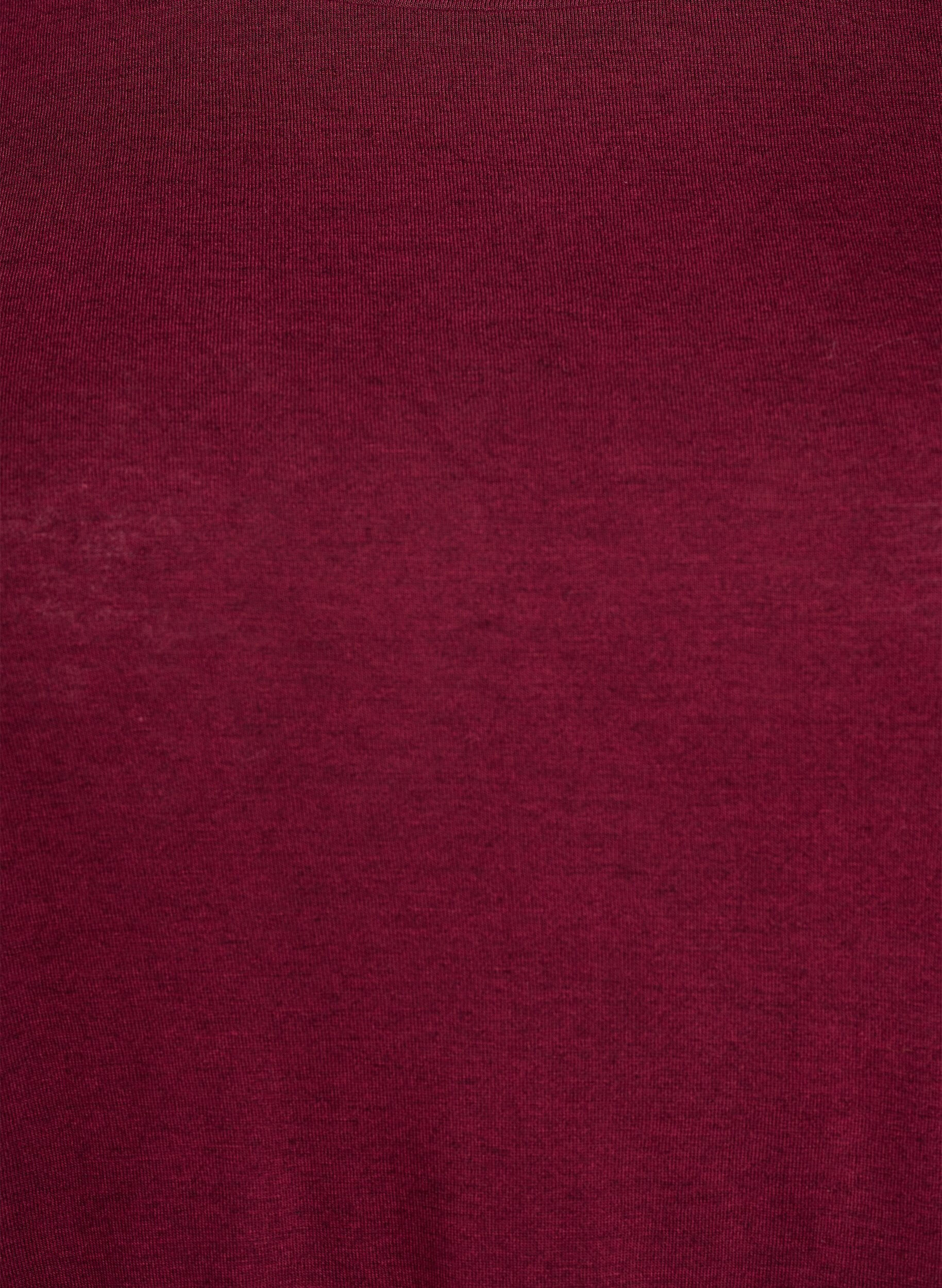 Zizzi Blouse met lange mouwen van wol en viscose, Donker Bordeaux, Packshot image number 2