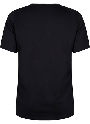 T-shirt van biologisch katoen met studs, Black NOW or never, Packshot image number 1