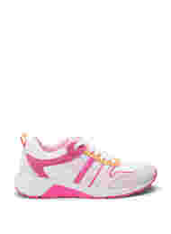 Sneakers met brede pasvorm, White Pink