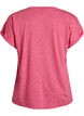 Los workout T-shirt met korte mouwen, Roze, Packshot image number 1