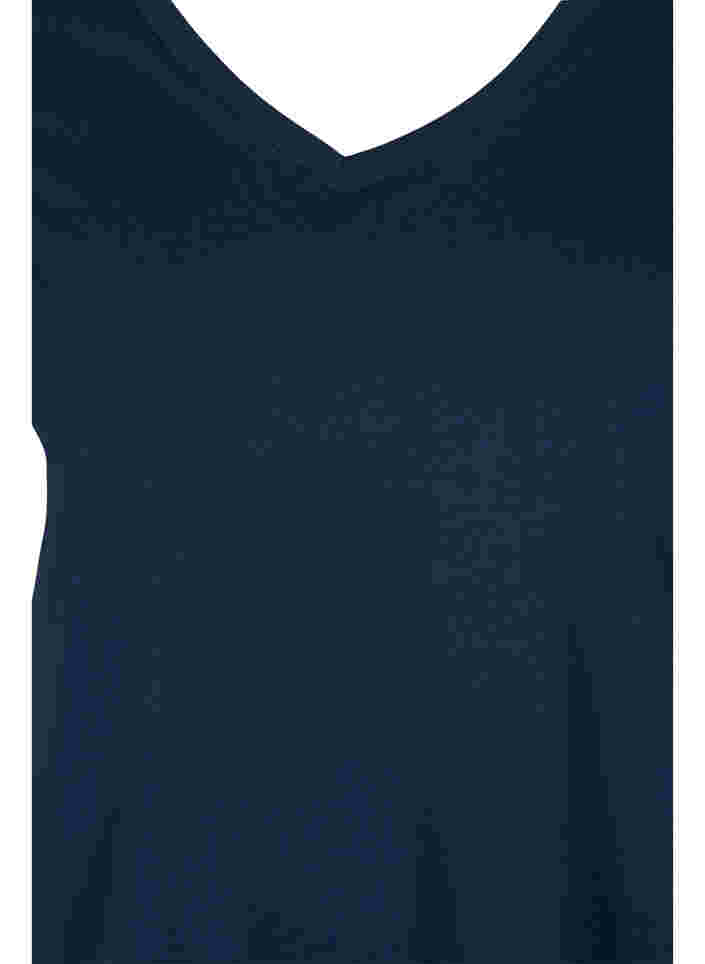 Set van 2 basic t-shirts in katoen, Navy B/B White, Packshot image number 2