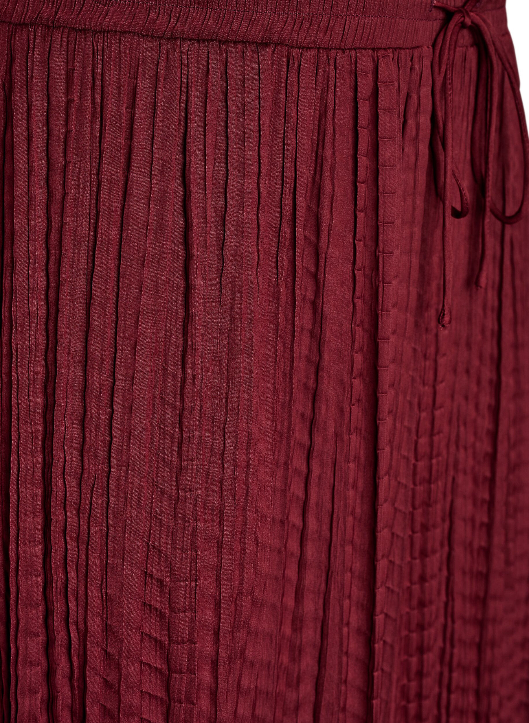 ZizziBallonbroek met structuur en elastische taille, Rood, Packshot image number 2