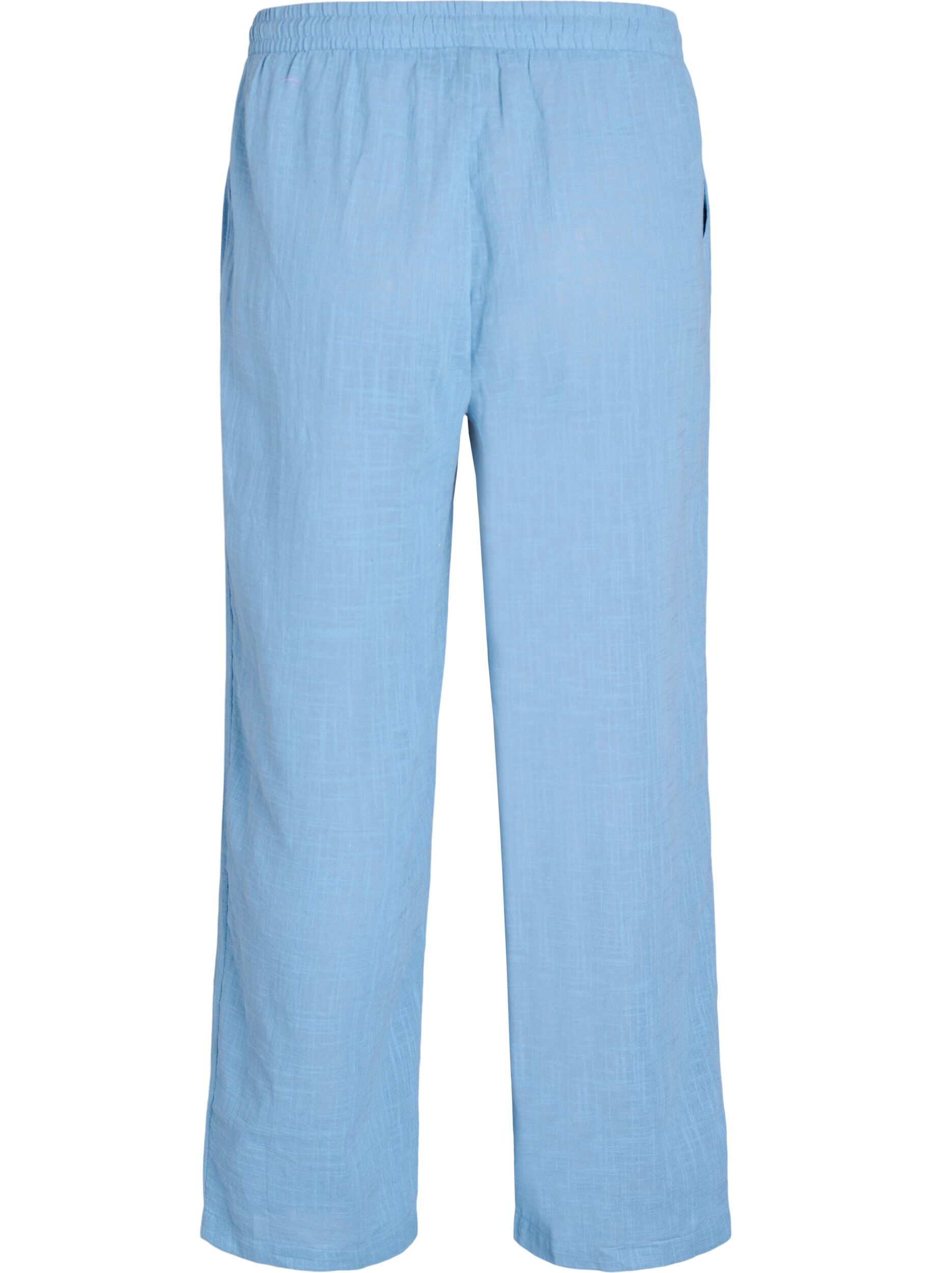 Zizzi FLASH - Broek met rechte pijpen en een hoge taille, Blauw, Packshot image number 1