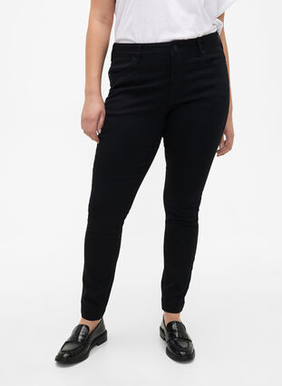 Viona jeans met normale taille, Black, Model image number 2