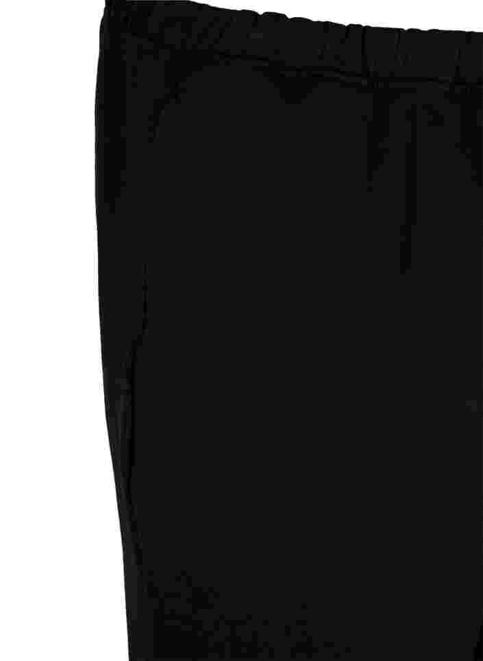 Losse katoenen broek met zakken, Black, Packshot image number 2