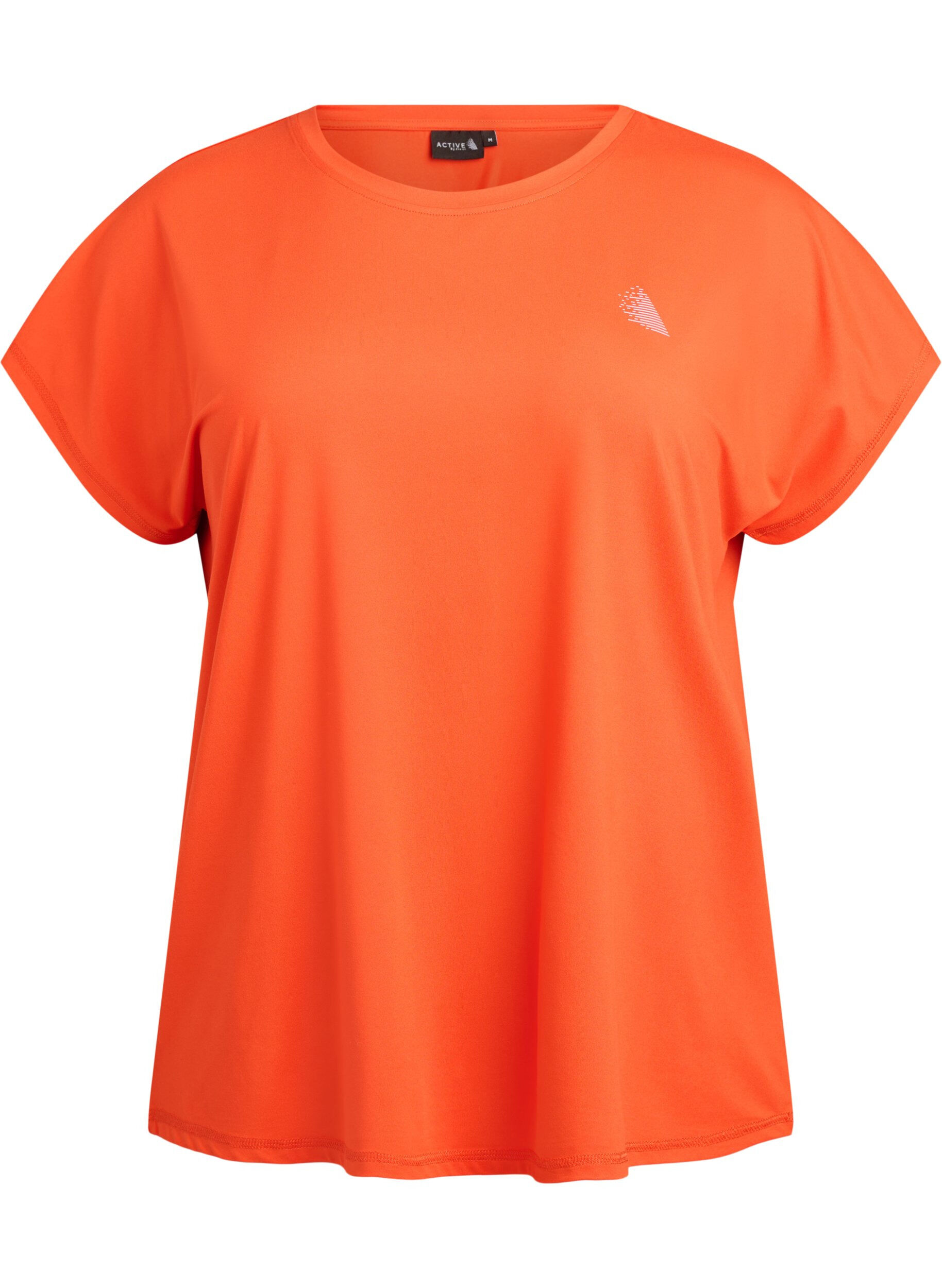 ZizziEffen gekleurd trainingsshirt, Oranje, Packshot image number 0