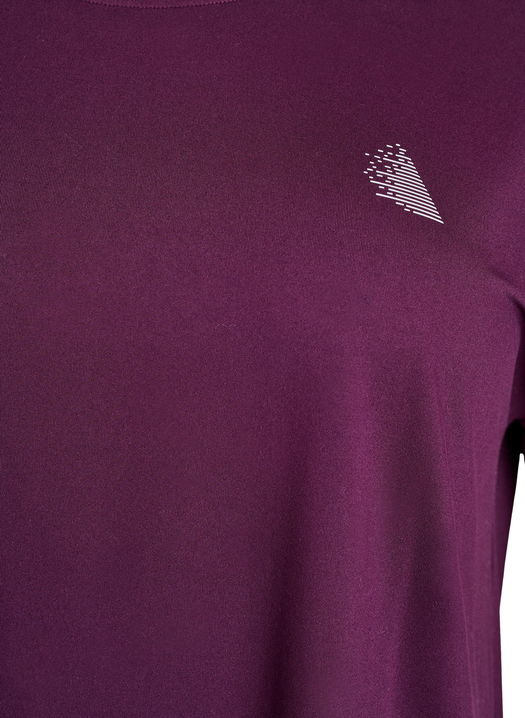 ZizziEffen gekleurd trainingsshirt, Paars, Packshot image number 2