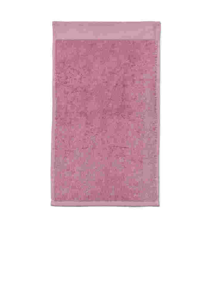 Handdoek in katoenen badstof, Deauville Mauve, Packshot image number 1