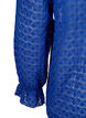 Blouse met lange mouwen en gedessineerde textuur, Deep Ultramarine, Packshot image number 3