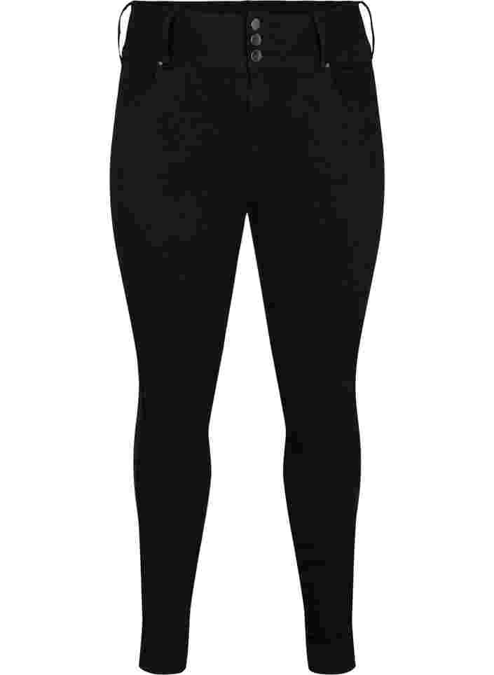 Super slim Bea jeans met extra hoge taille, Black, Packshot image number 0
