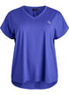 Sportief t-shirt met korte mouwen en v-hals, Paars, Packshot image number 0