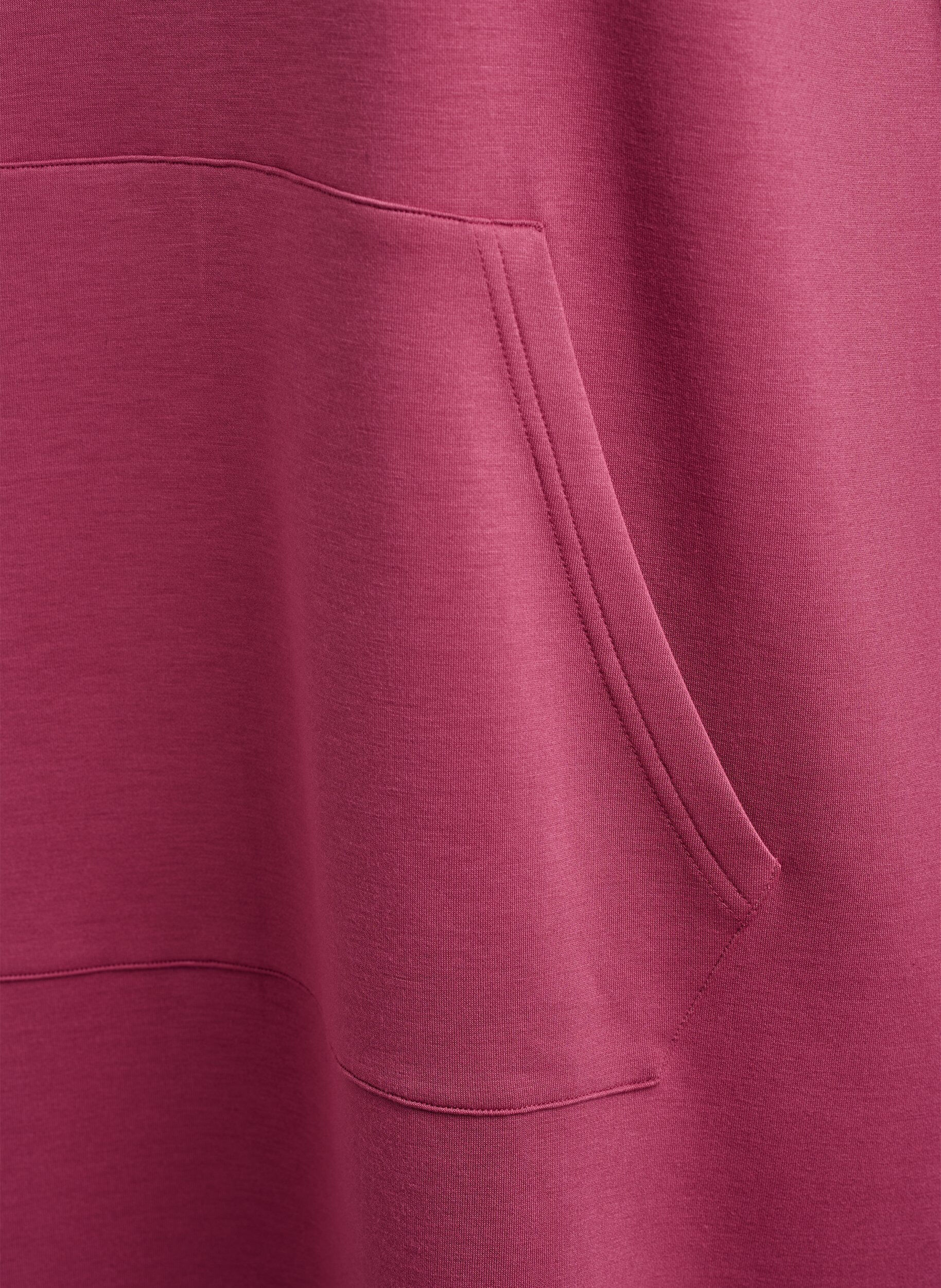 Zizzi Korte hoodie jurk met een kangoeroezak, Roze, Packshot image number 3
