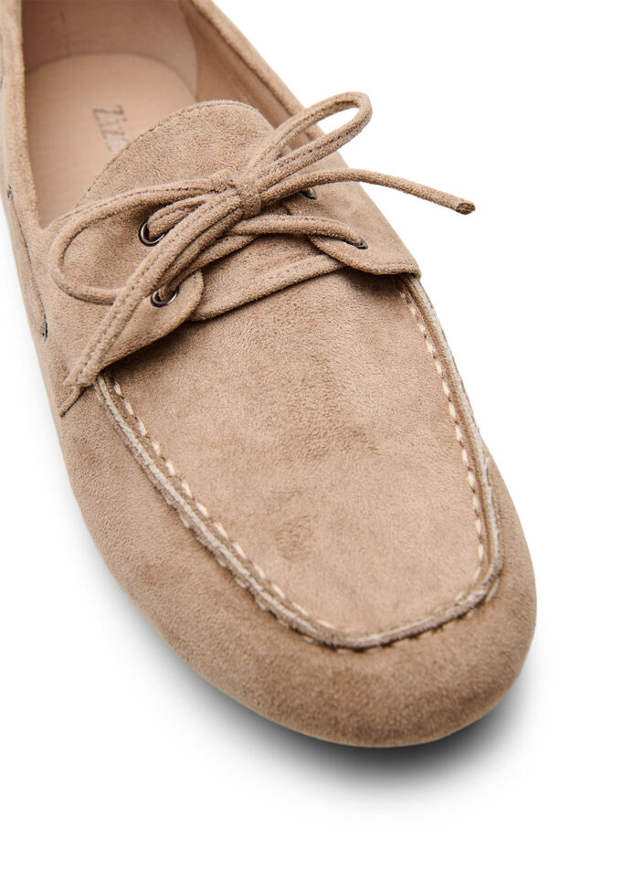 Faux suede moccasins, Beige, Packshot image number 3