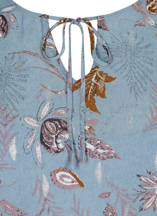 Jurk met bloemenprint en lange mouwen, Light Blue AOP, Packshot image number 2
