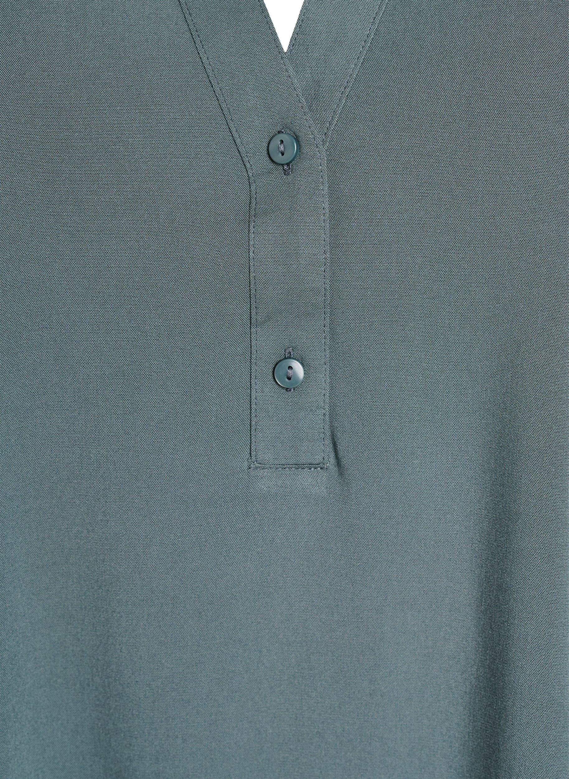 Zizzi Mouwloze viscose blouse, Groen, Packshot image number 2